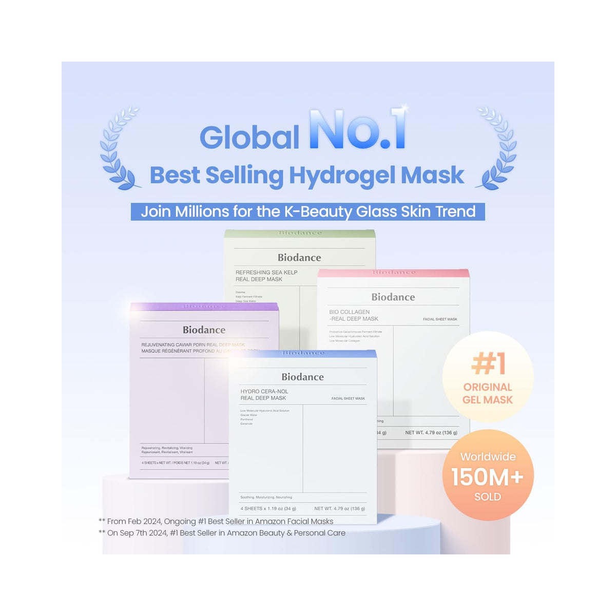 Biodance Hydro Cera-nol masque de nuit apaisant, 4 masques