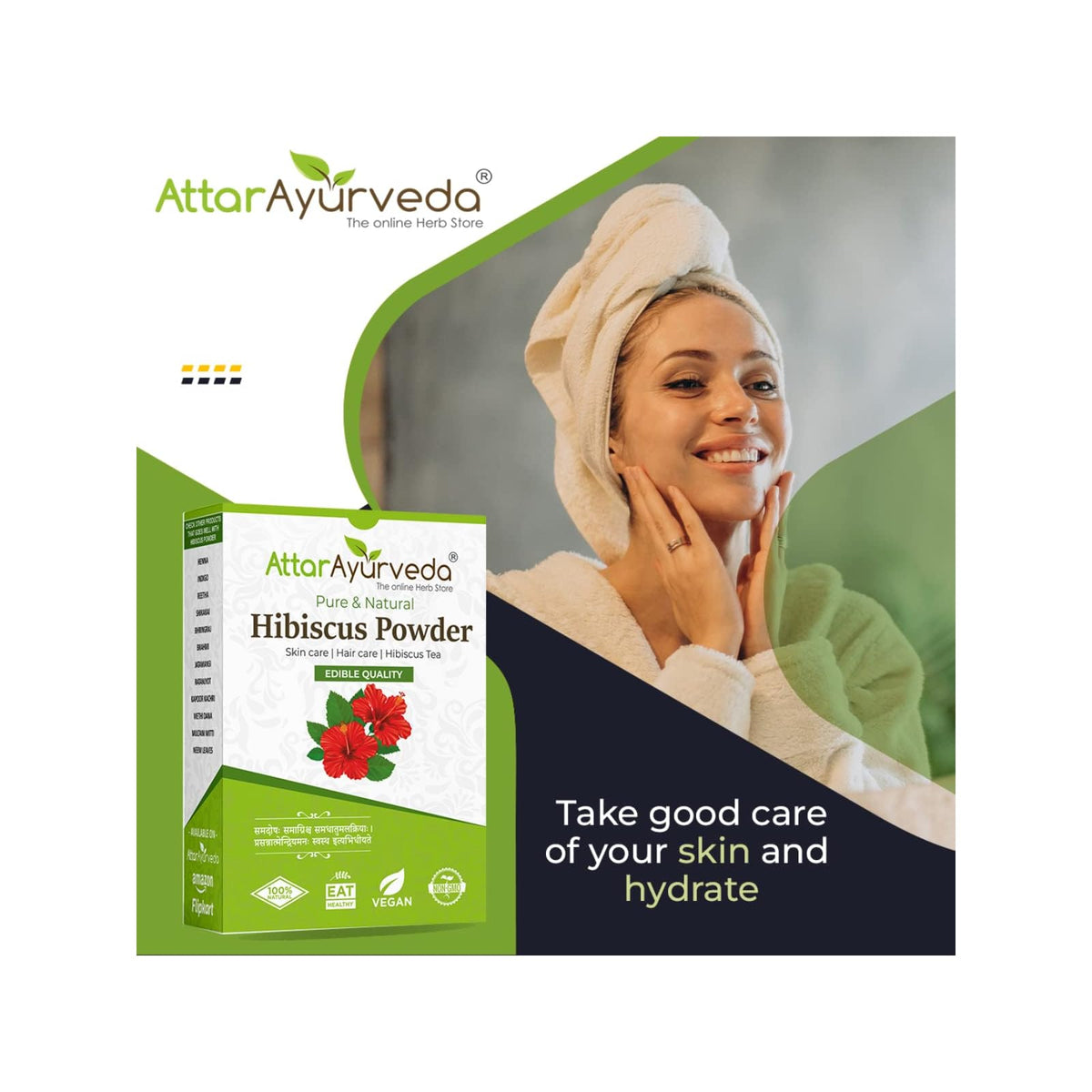Attar Ayurveda poudre d'hibiscus 100 g
