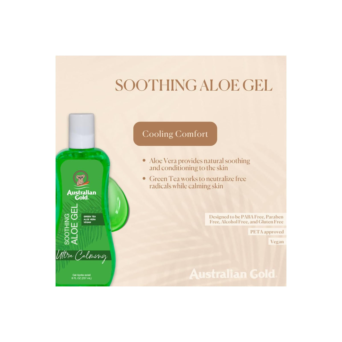 Australian Gold gel après-soleil apaisant à l'aloe vera 237 ml