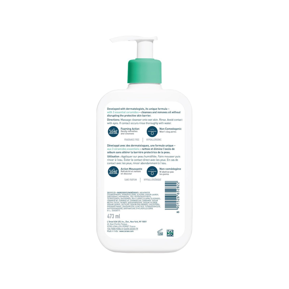 CeraVe gel moussant nettoyant 473 ml