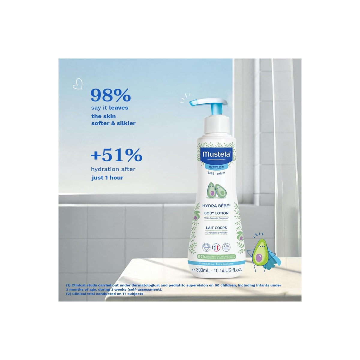 Mustela Hydra Bébé lait corporel 300 ml