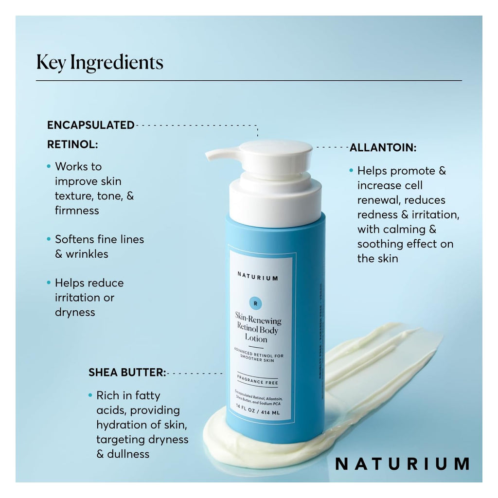 Naturium lait corps au rétinol Skin-Renewing format jumbo 400 g