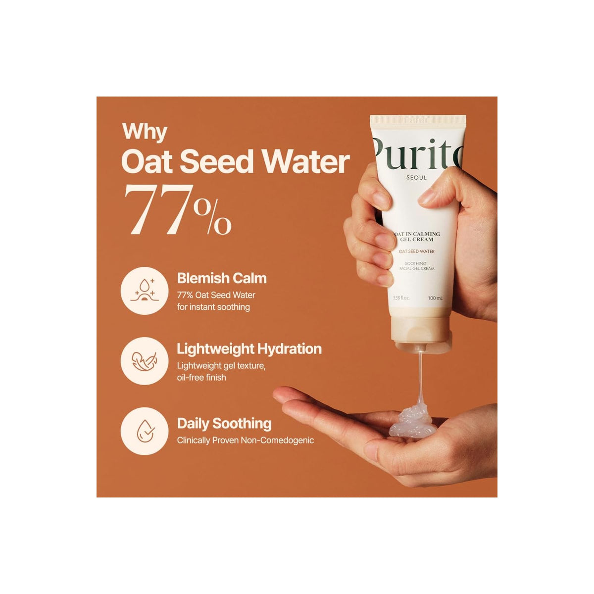 Purito Oat-in gel-crème apaisant, 100 ml