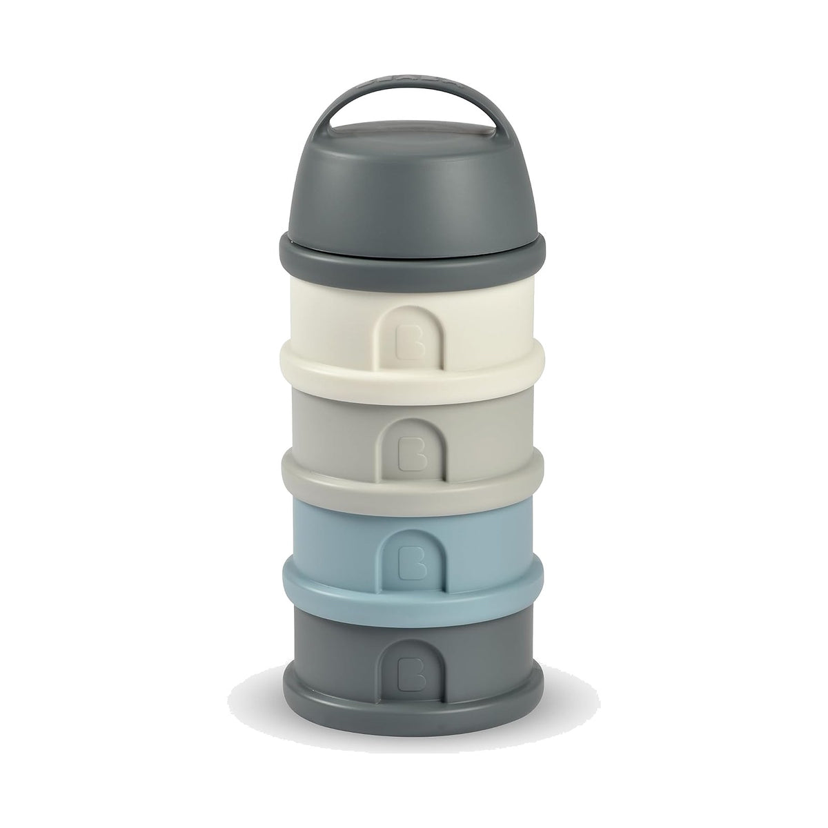 Béaba doseur de lait empilable, Gris minéral / Bleu