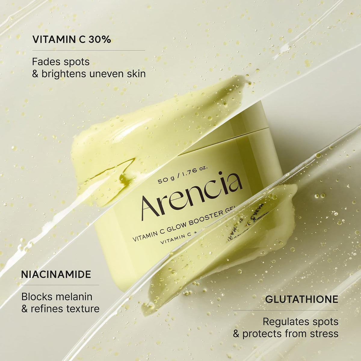 Arencia Vitamin C Glow Booster crème-gel, 50 g