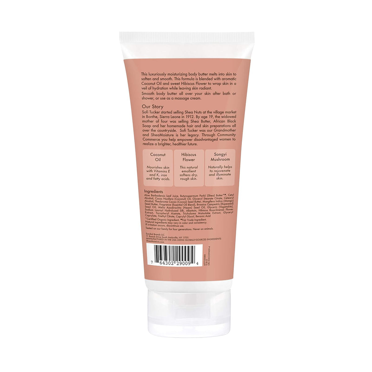 SheaMoisture beurre corporel coco et hibiscus 177 ml