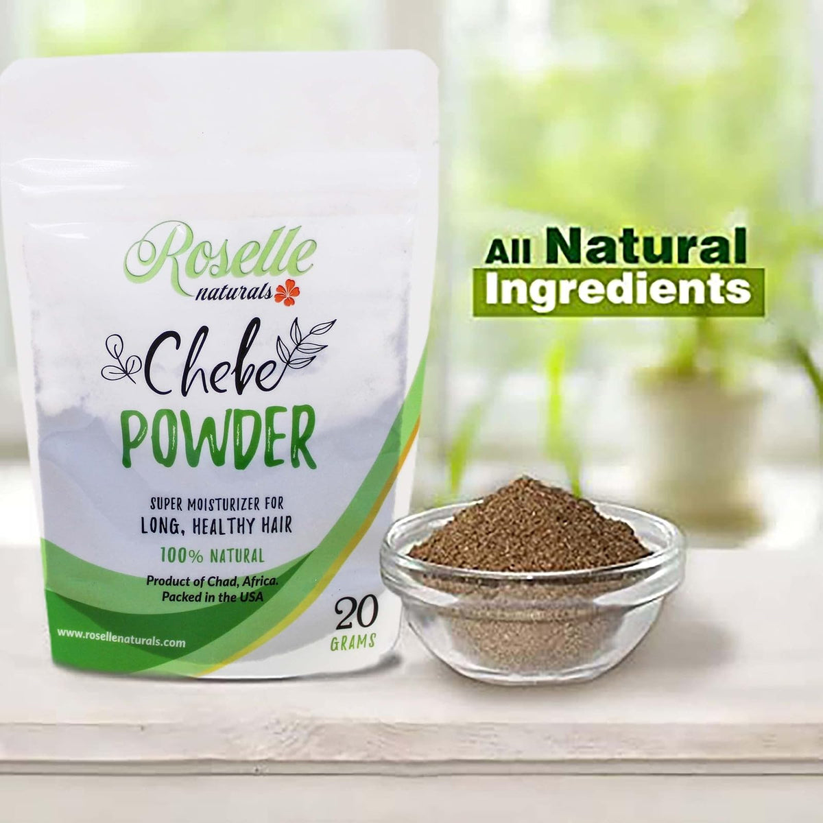 Roselle Naturals poudre de chébé du Tchad 20 g