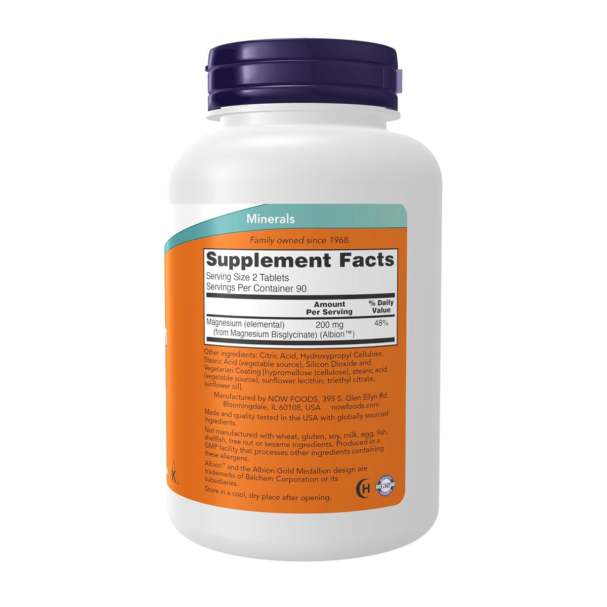 NOW Foods magnésium glycinate 100 mg