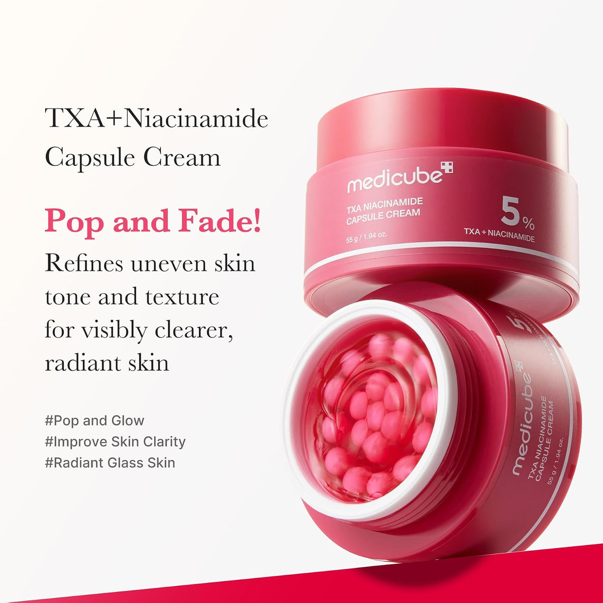 Medicube TXA Niacinamide crème à capsules, 55 g