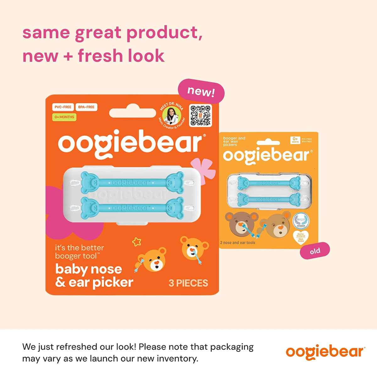 oogiebear cure-nez et cure-oreilles bébé, lot de 2