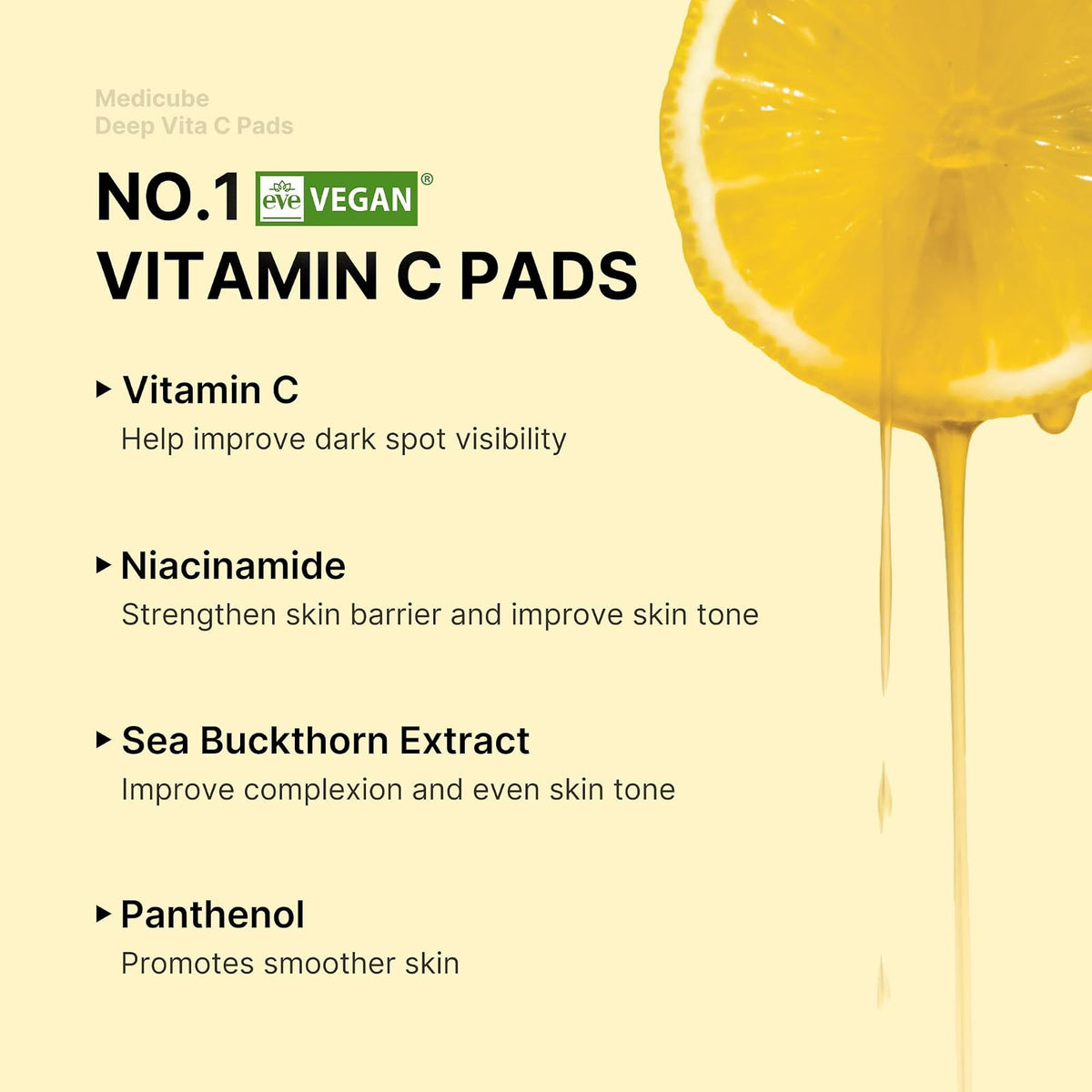 Medicube Deep Vita C disques à la vitamine C, 70 disques