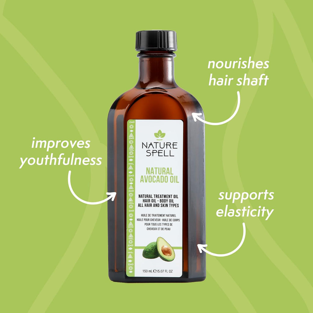 Nature Spell huile d'avocat cheveux et peau 150 ml