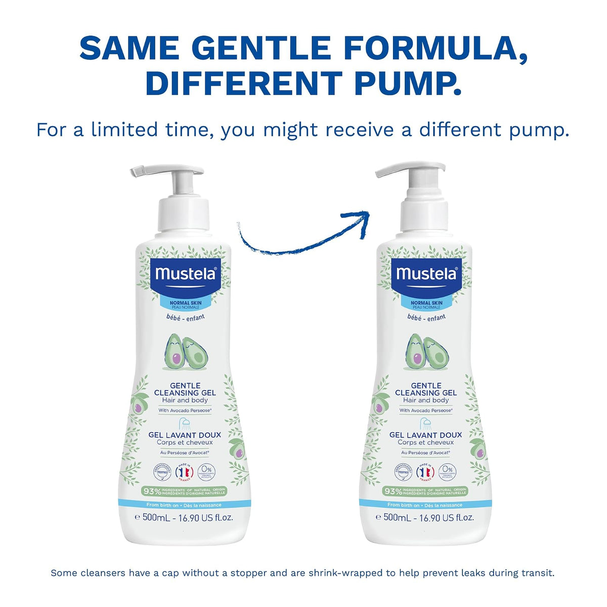 Mustela gel lavant doux bébé 500 ml