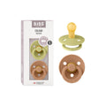 BIBS Colour tétines rondes en caoutchouc naturel, lot de 2