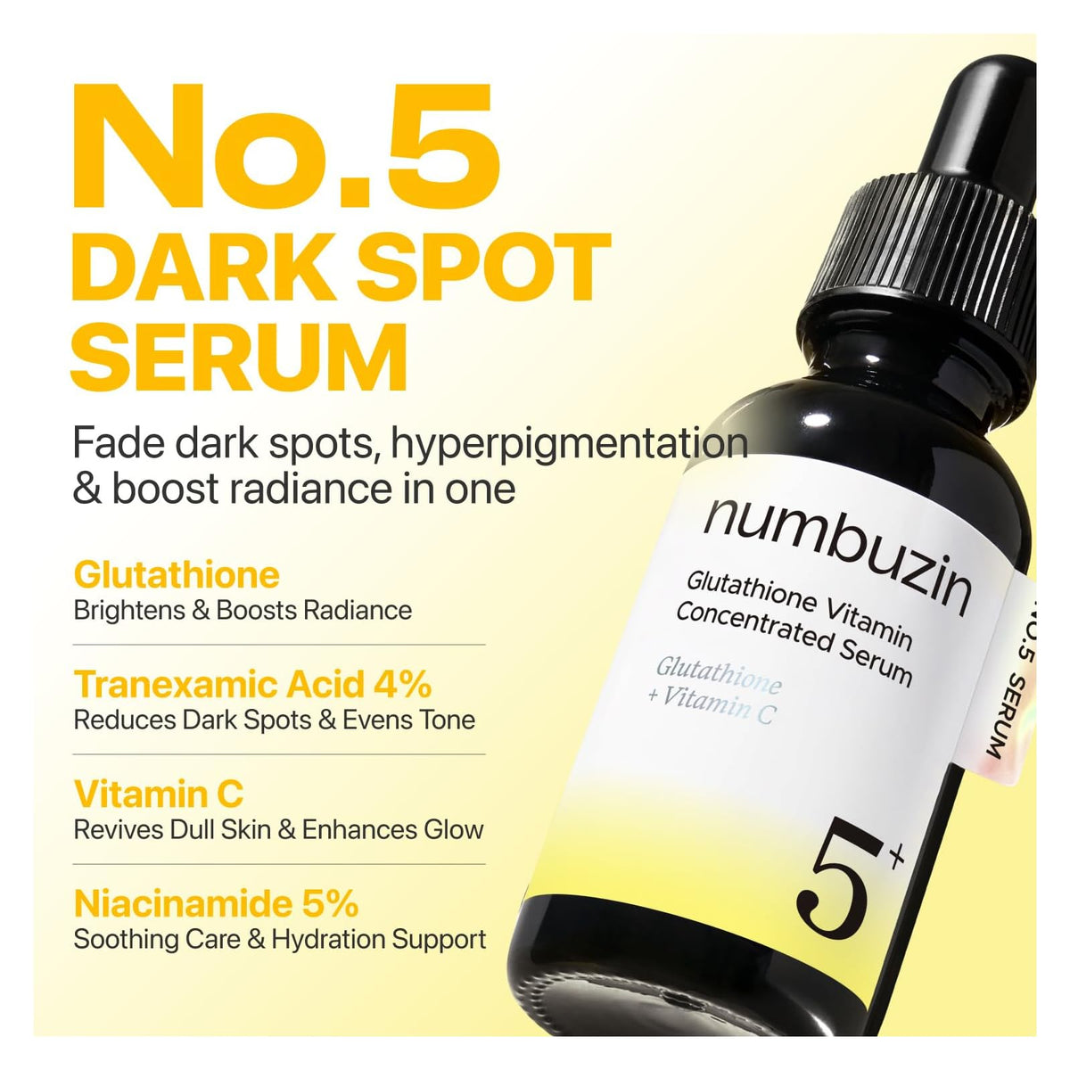 Numbuzin No.5+ sérum au glutathion et vitamines, 30 ml