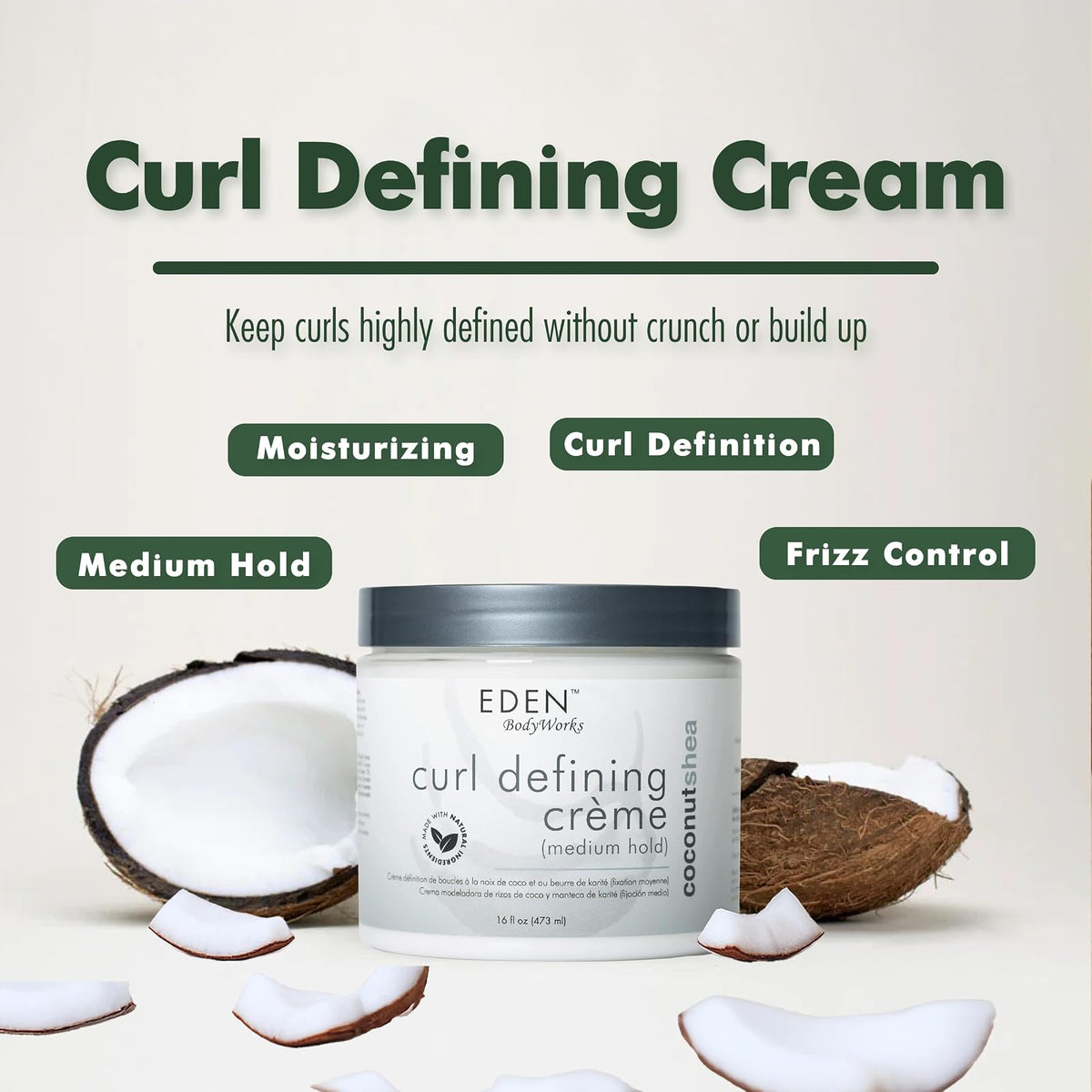 Eden BodyWorks crème définissante coco et karité 473 ml