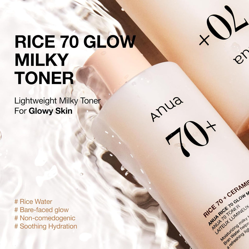 Anua Rice 70 toner lacté éclat, 250 ml