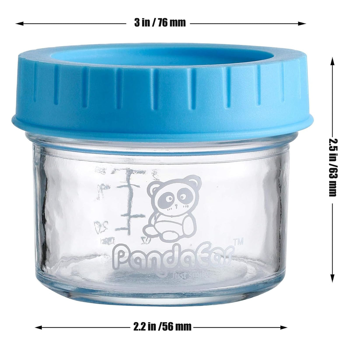 PandaEar pots en verre pour purées, 12 x 120 ml