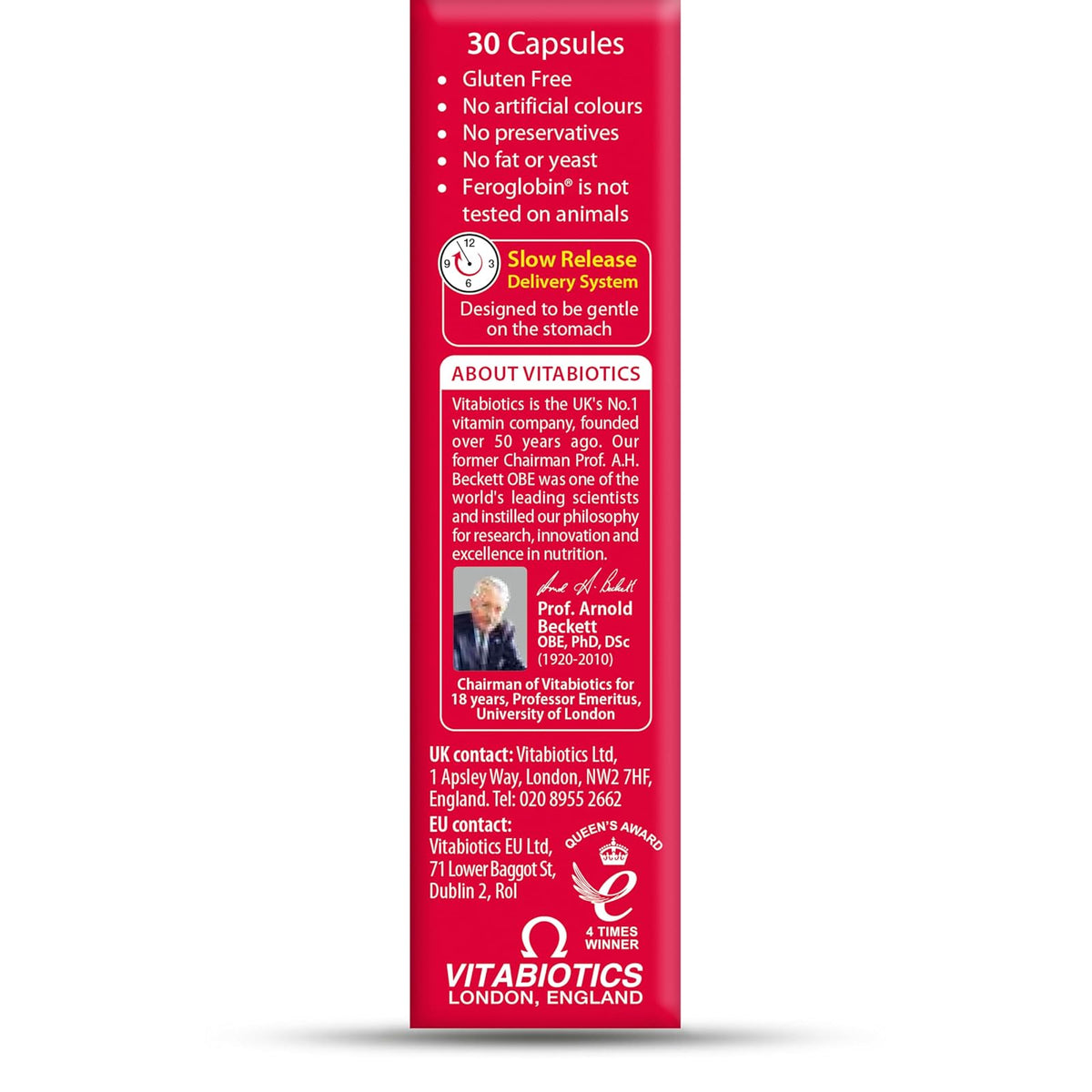 Vitabiotics Feroglobin fer en gélules