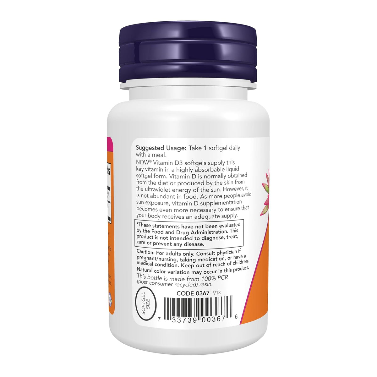 NOW Foods vitamine D3 2000 UI