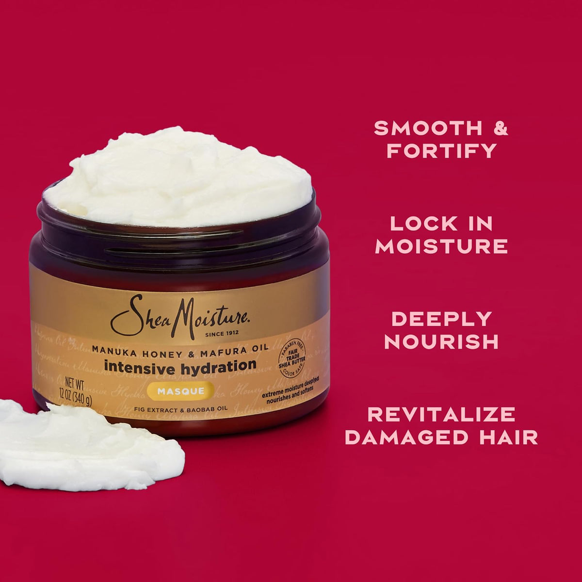 SheaMoisture masque hydratation intense miel de manuka et mafura 340 g