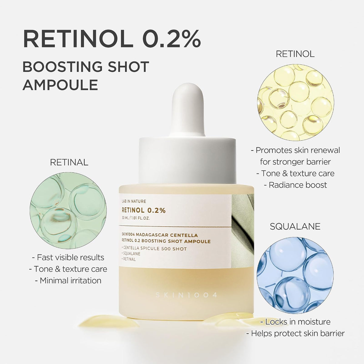 SKIN1004 Madagascar Centella Retinol 0,2 ampoule, 30 ml