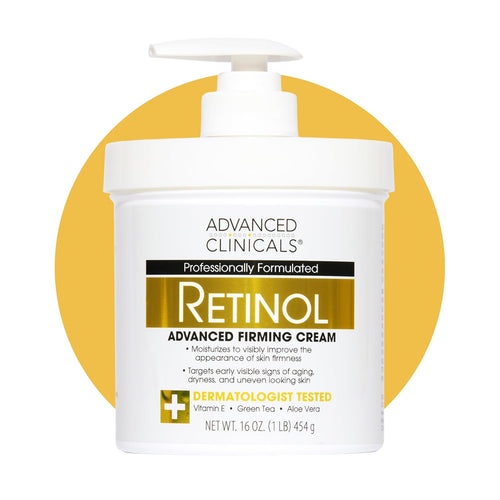 Advanced Clinicals crème raffermissante au rétinol, visage et corps, 454 g