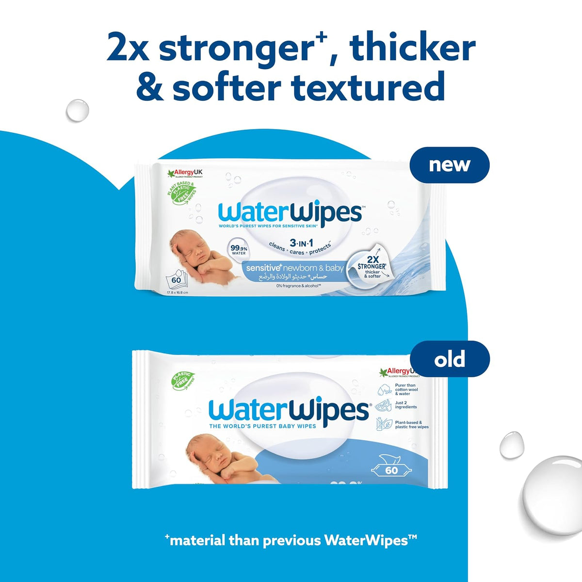 WaterWipes lingettes bébé, paquet de 60