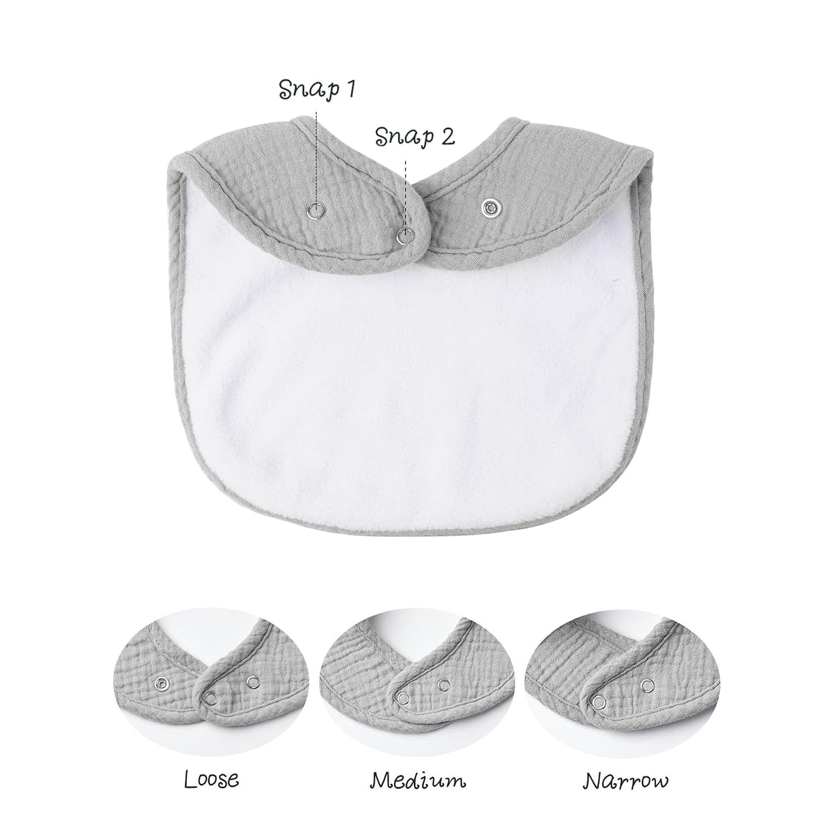 Konssy bavoirs bandana en mousseline, lot de 8