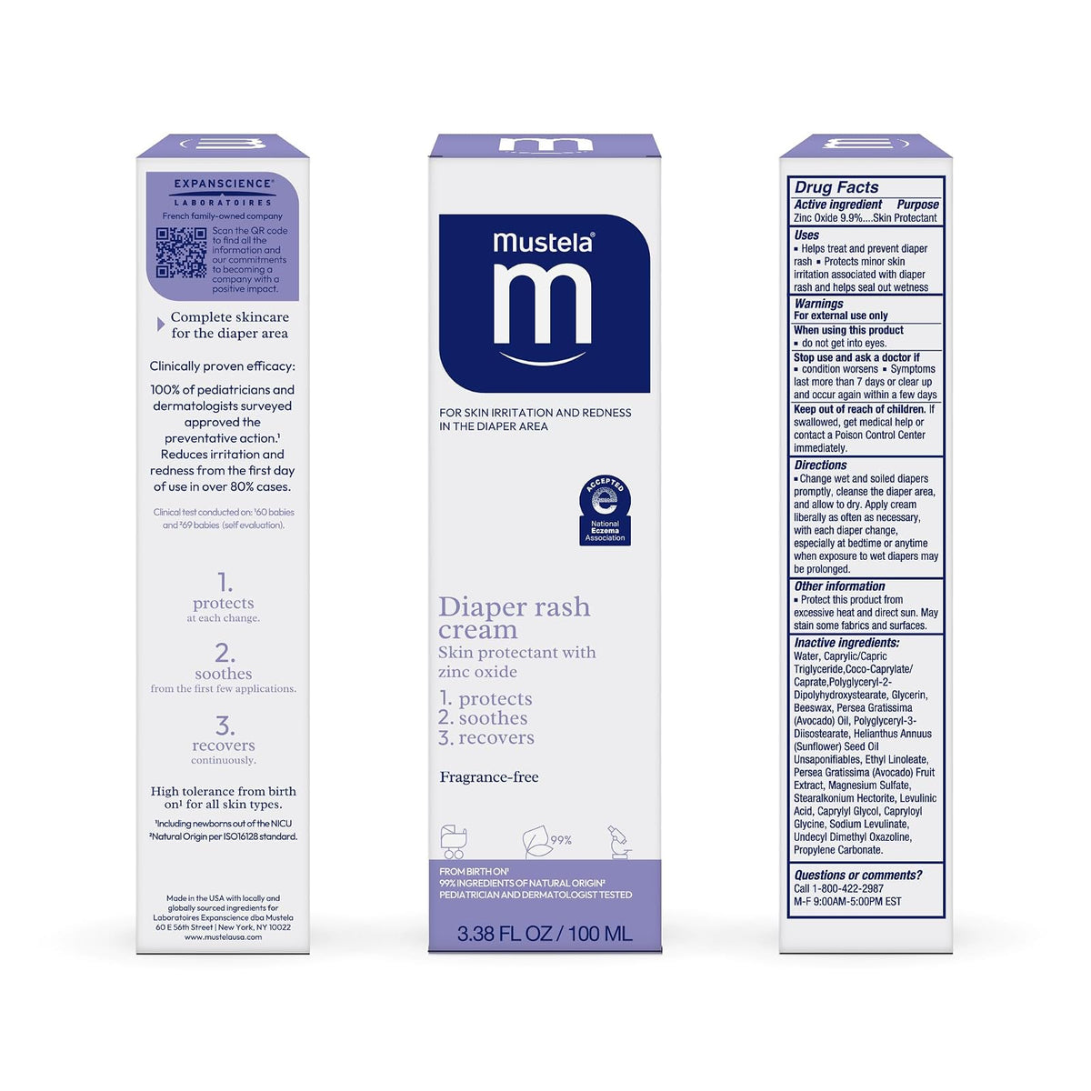 Mustela crème pour le change 1-2-3, 108 g