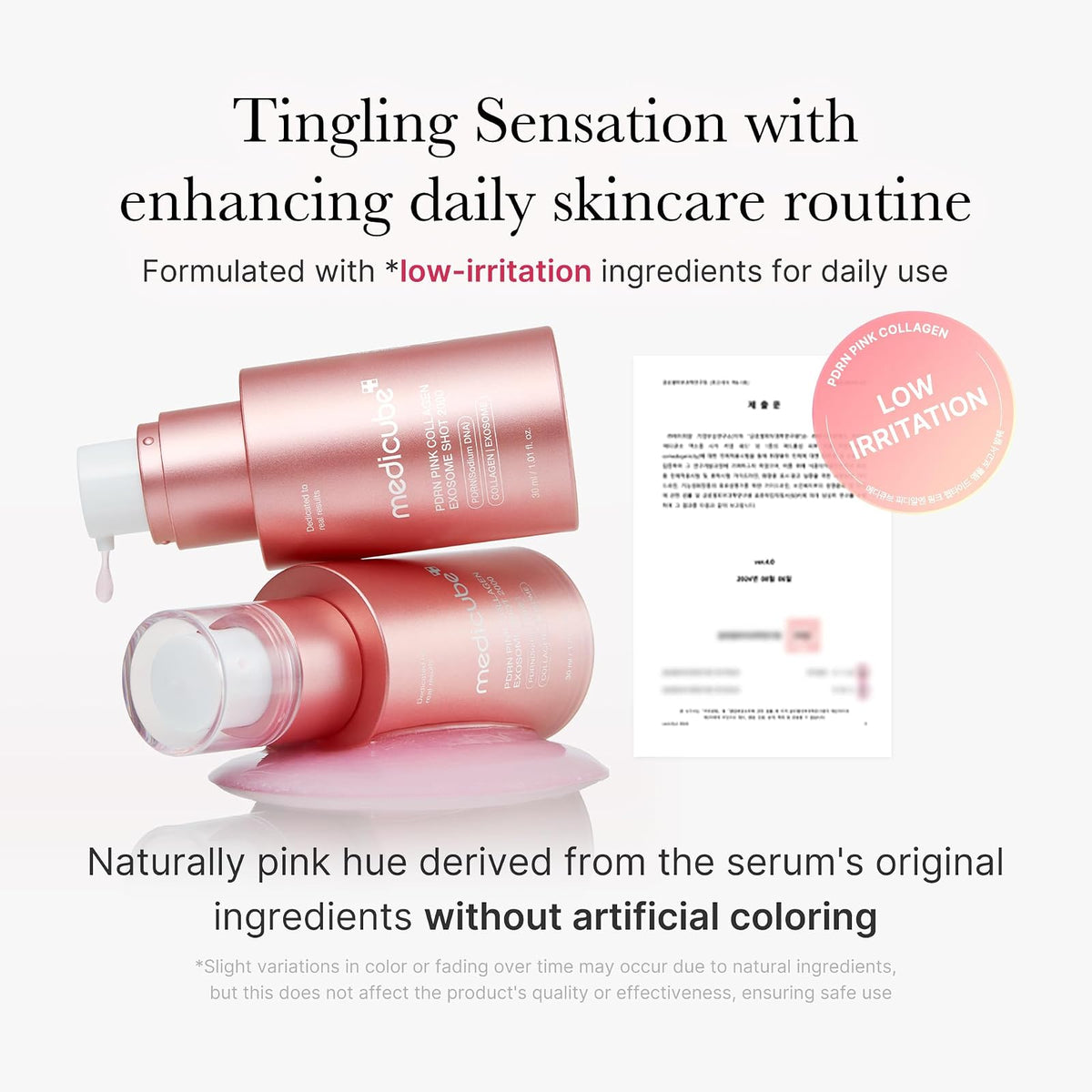 Medicube PDRN Pink Collagen Exosome Shot 2000 sérum à spicules, 30 ml