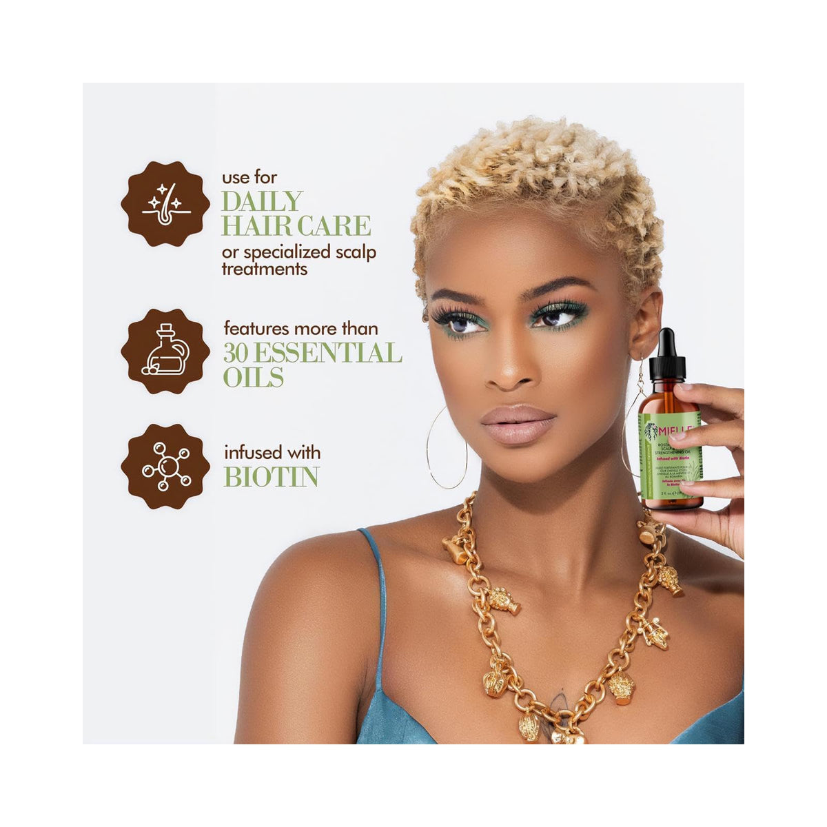 Mielle Rosemary Mint huile fortifiante cuir chevelu et cheveux 59 ml