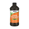 NOW Foods Chlorophylle liquide menthe 473 ml, photo du produit seul sur fond blanc