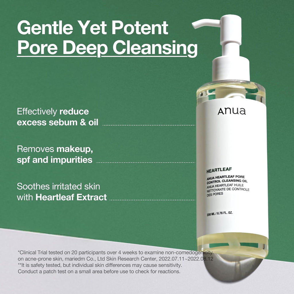 Anua Heartleaf Pore Control huile démaquillante, 200 ml