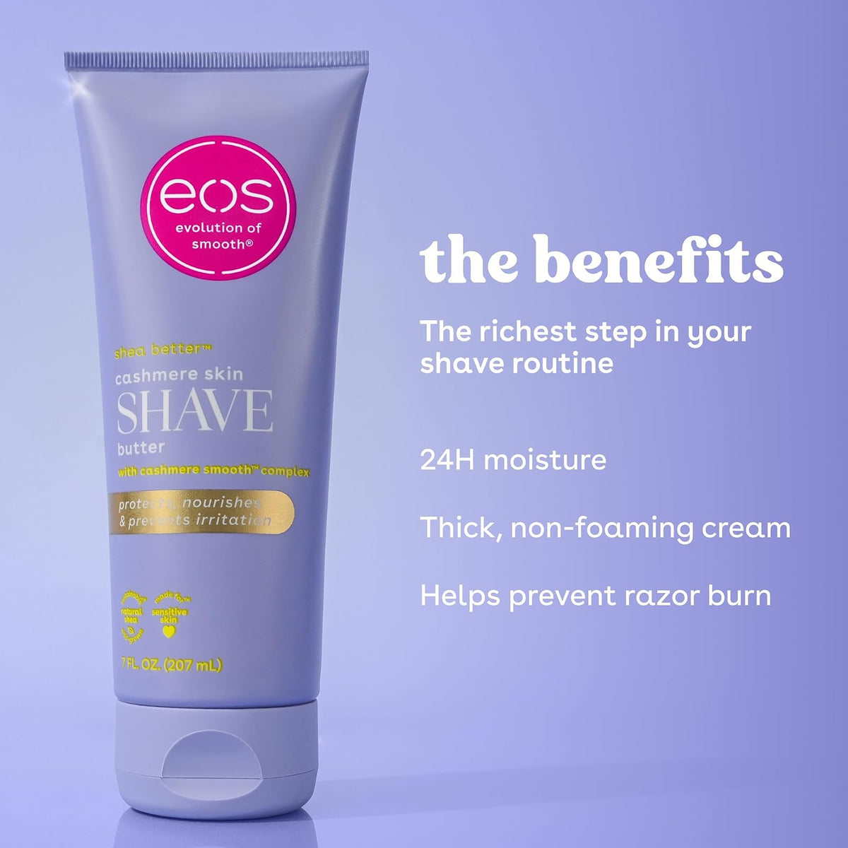 eos Cashmere Shave Butter beurre de rasage vanille 207 ml