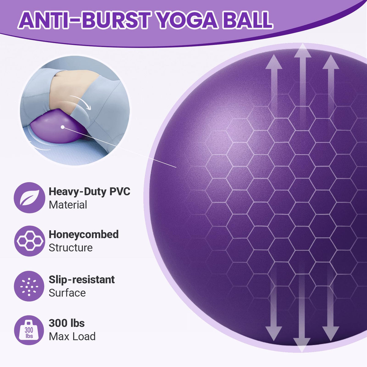 Ballon de Pilates 25 cm avec pompe