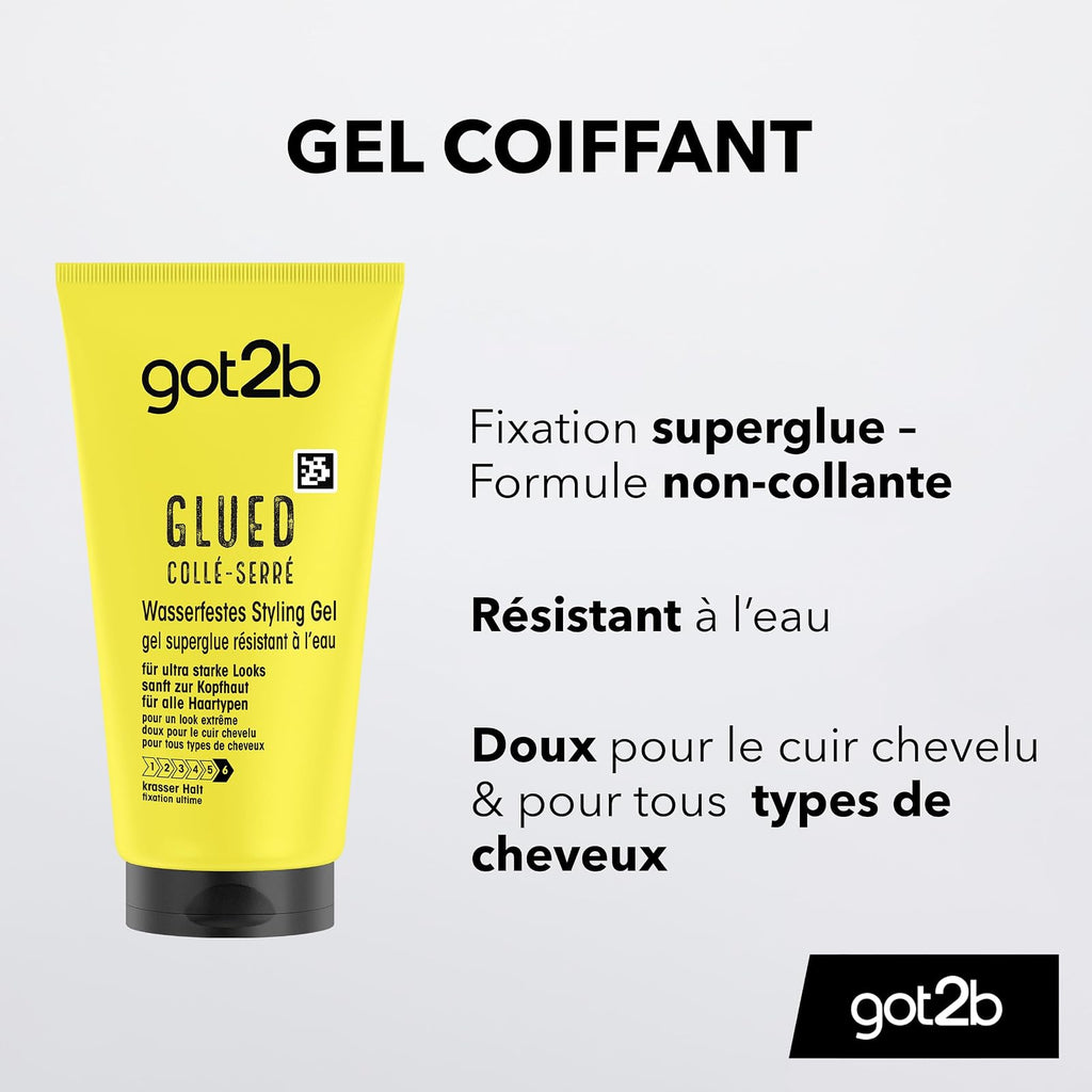 got2b Glued gel coiffant ultra-fort résistant à l'eau 150 ml