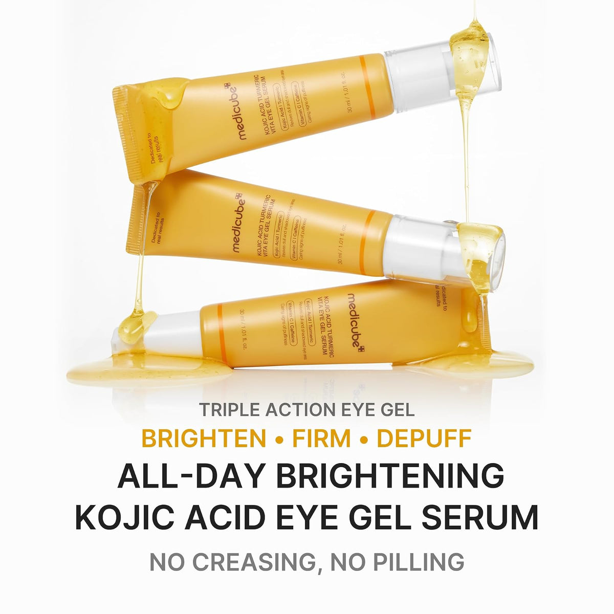 Medicube Kojic Acid Turmeric Vita gel-sérum contour des yeux, 30 ml
