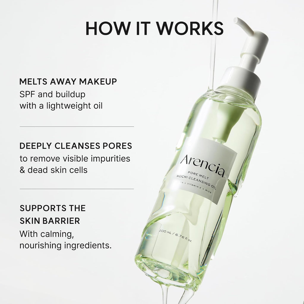 Arencia Pore Melt Mochi huile démaquillante, 200 ml