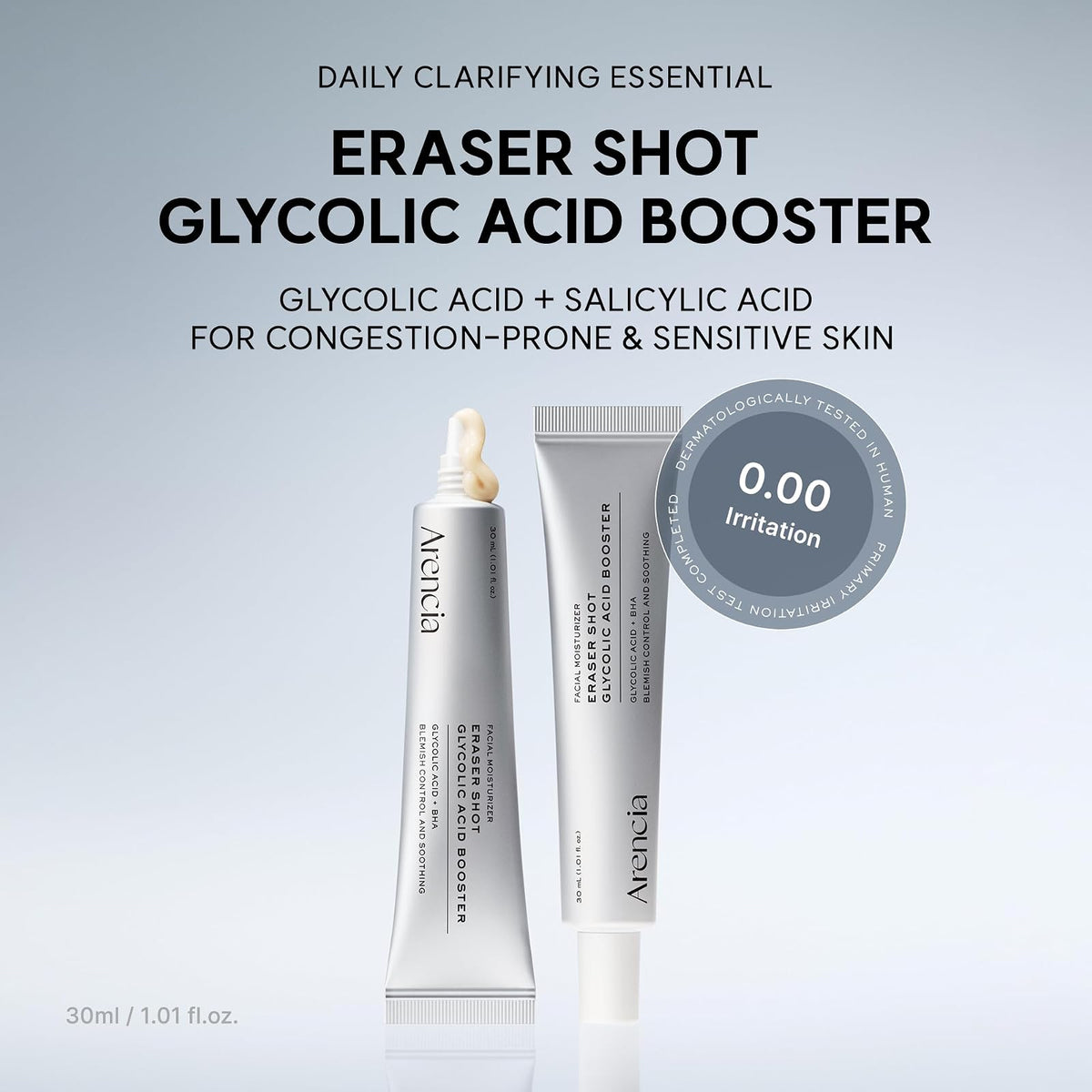 Arencia Eraser Shot booster à l'acide glycolique, 30 ml