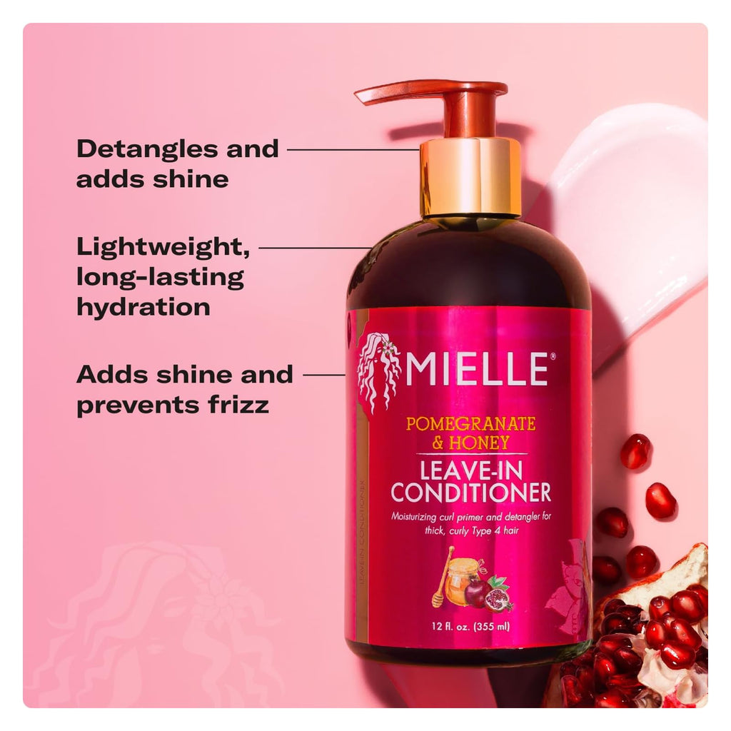 Mielle après-shampooing sans rinçage grenade et miel 355 ml