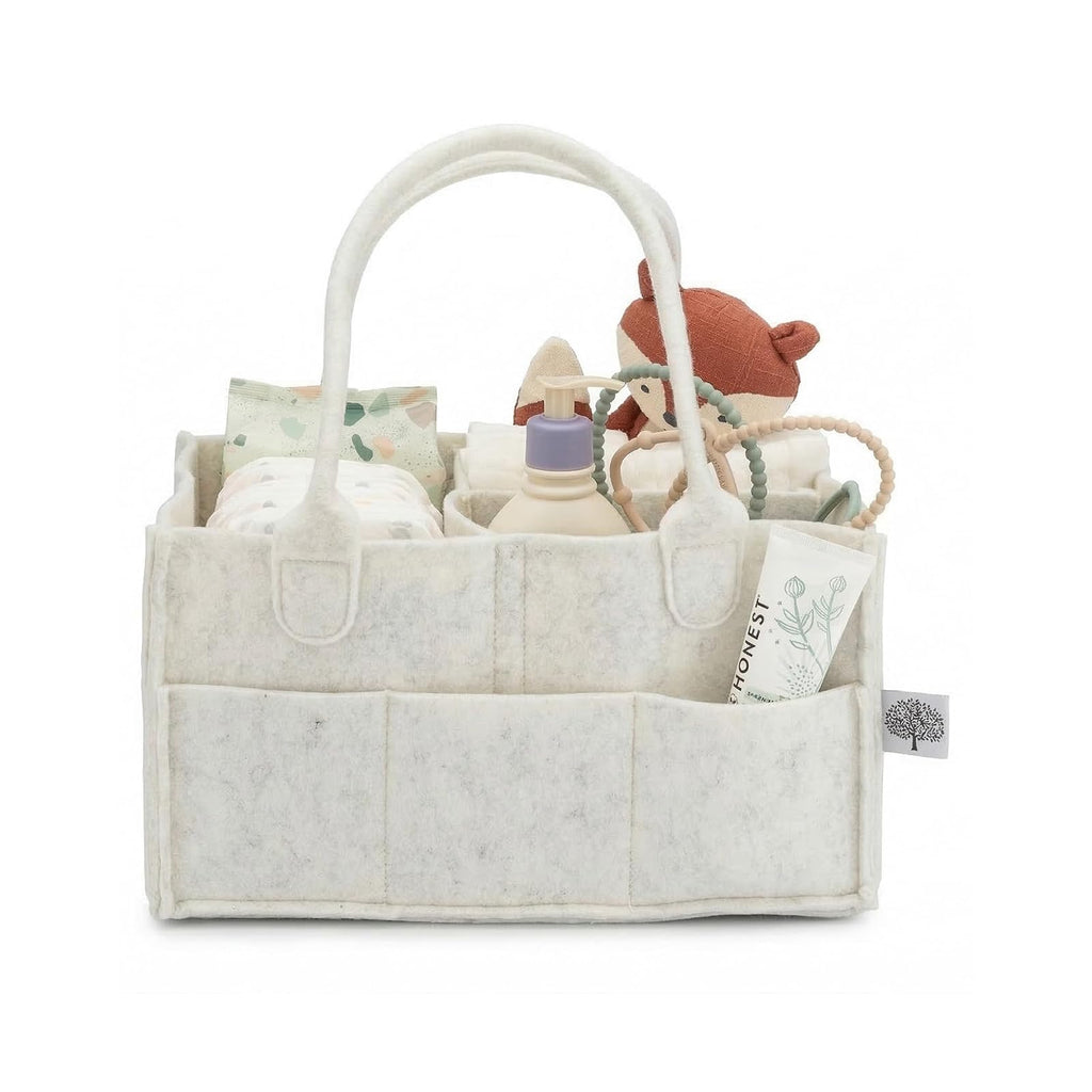Panier de rangement Parker Baby Co. en feutre, blanc