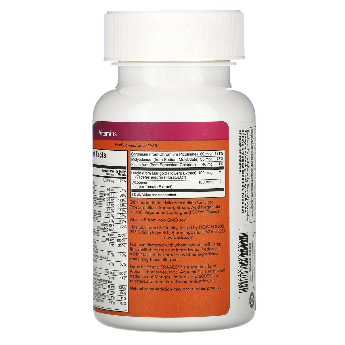 NOW Foods Daily Vits multivitamines, 100 comprimés