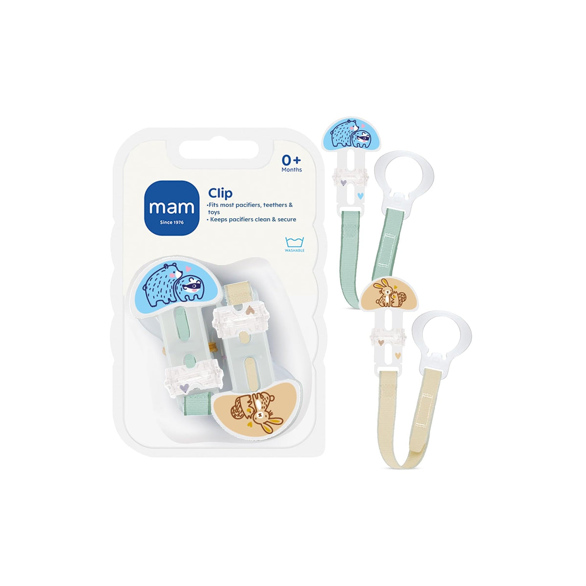 MAM attache-tétine, lot de 2