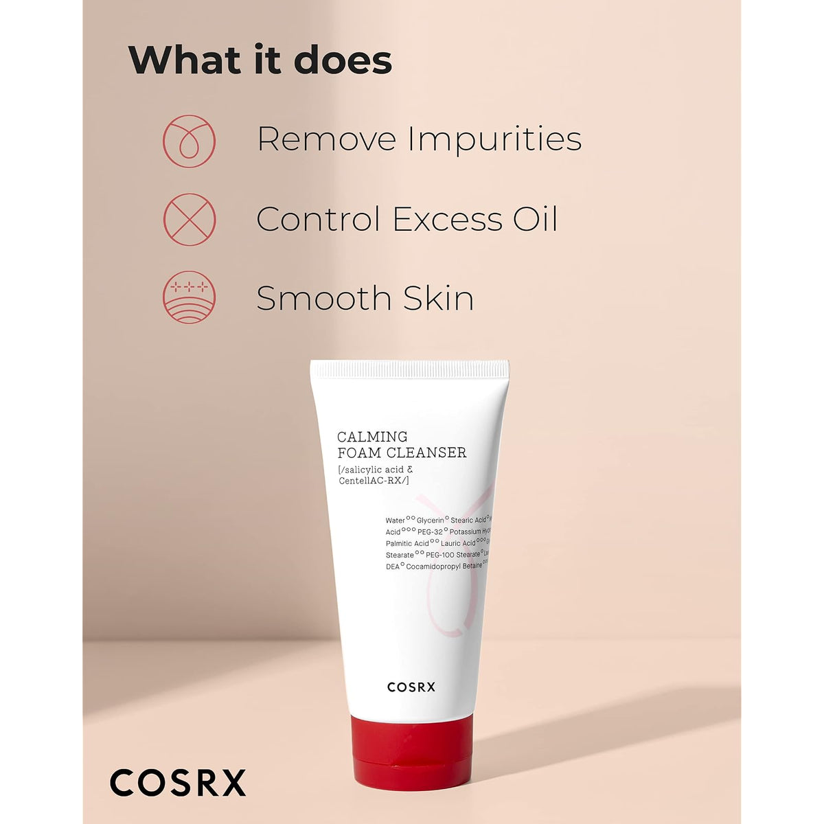 COSRX AC Collection Calming nettoyant moussant, 150 ml