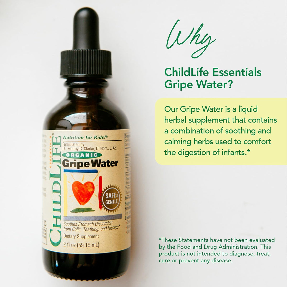 ChildLife Essentials gripe water bio pour bébé, 59 ml