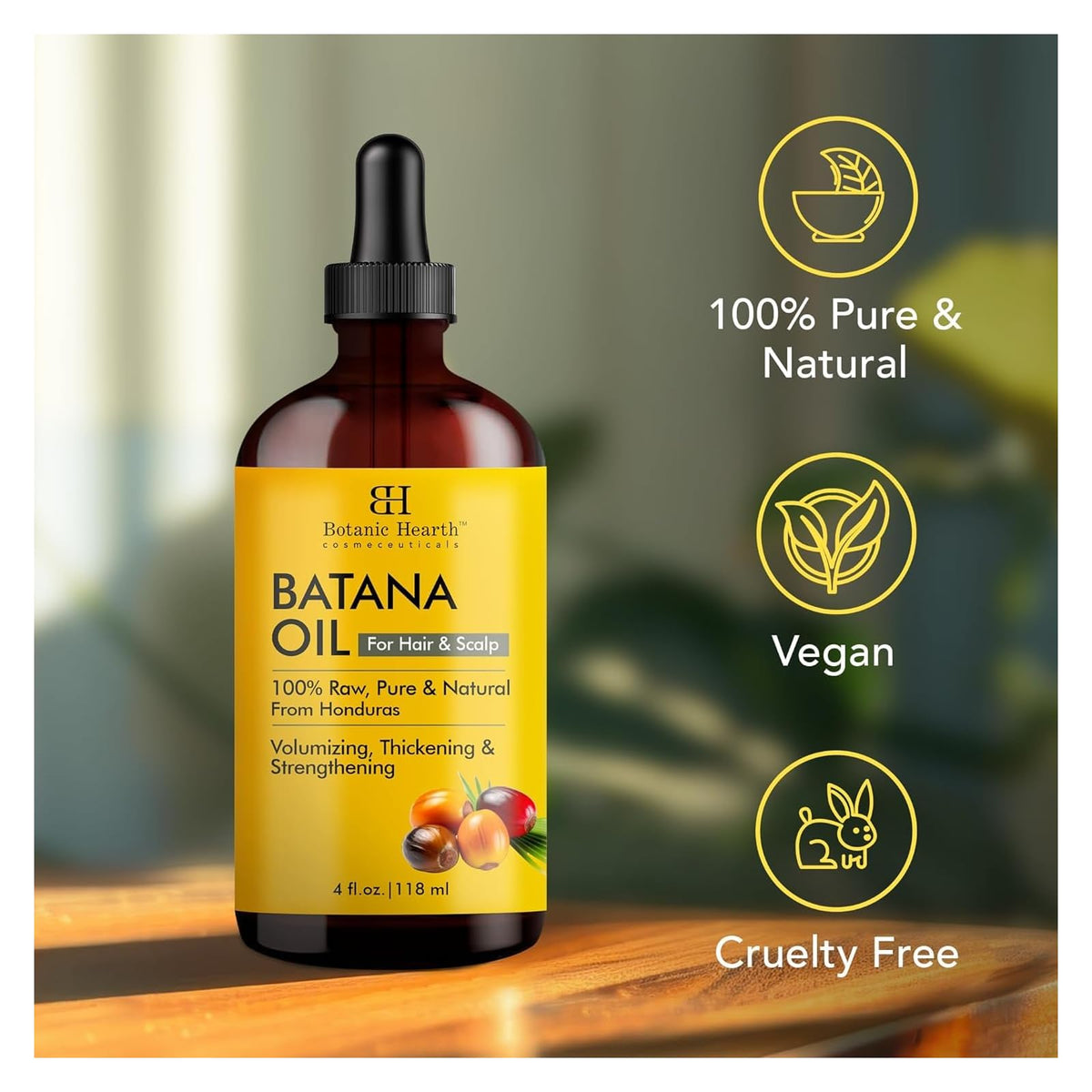 Botanic Hearth huile de batana brute 118 ml