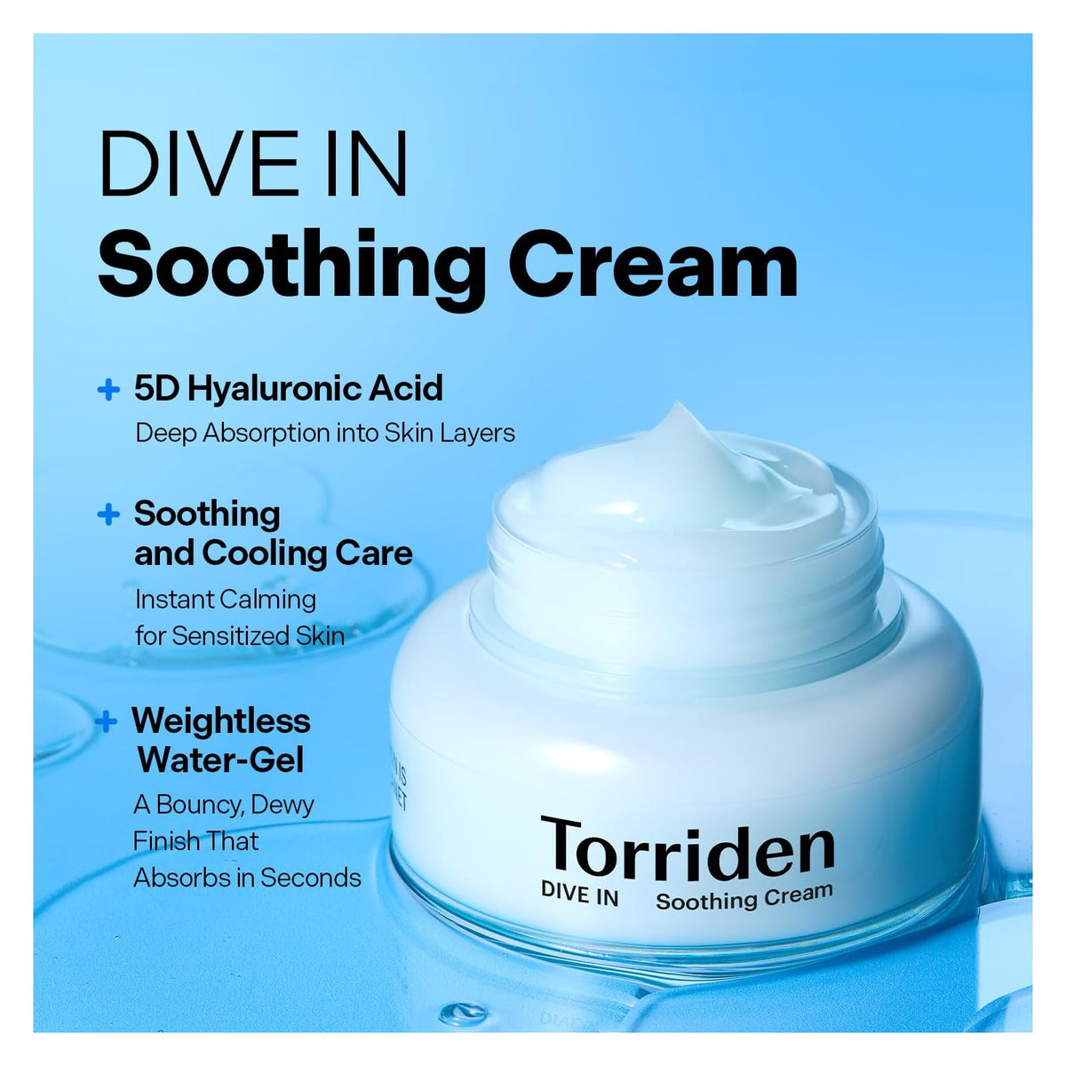 Torriden Dive-In crème apaisante à l'acide hyaluronique, 100 ml