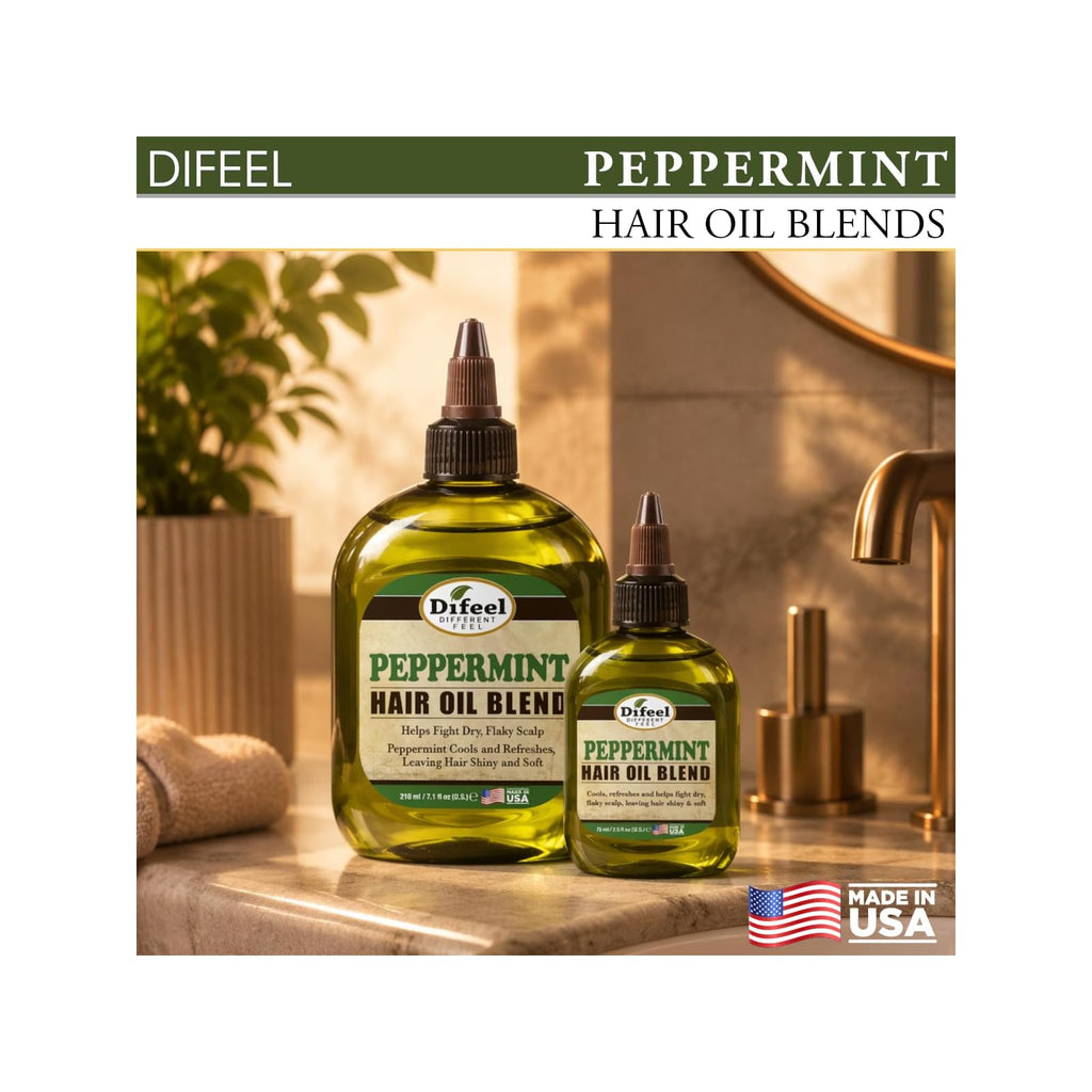 Difeel huile capillaire à la menthe poivrée 75 ml