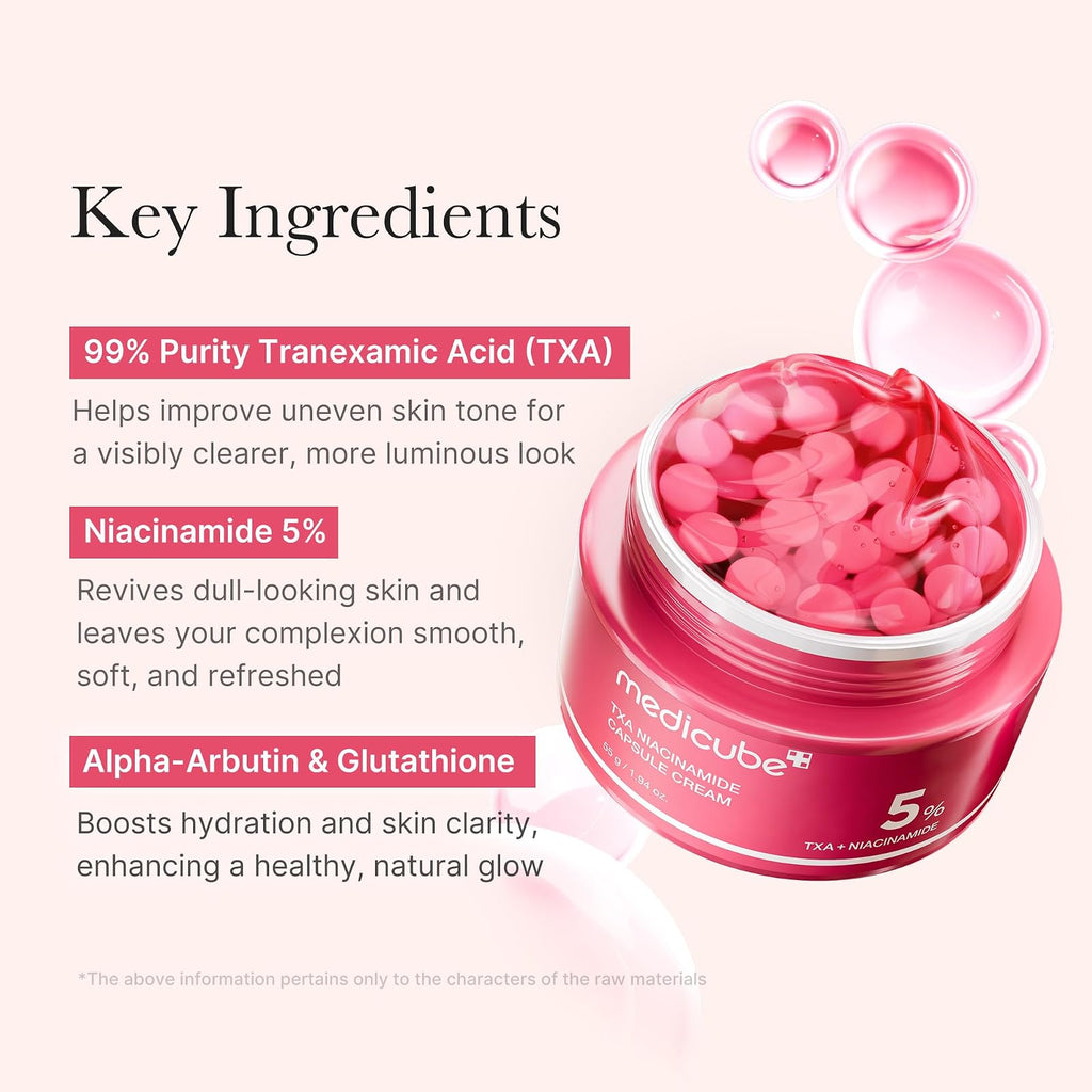 Medicube TXA Niacinamide crème à capsules, 55 g